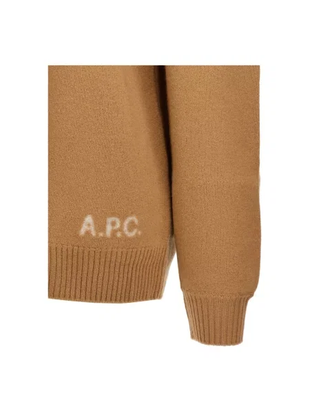Sweter A.p.c. wełniany brązowy