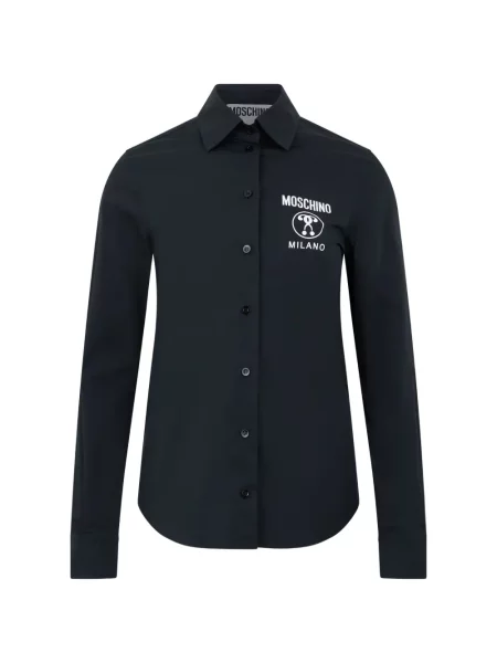 Lung cămașă Moschino cu imagine negru