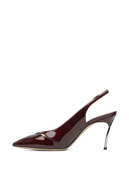 Pantofi cu toc Casadei din piele slingback maro