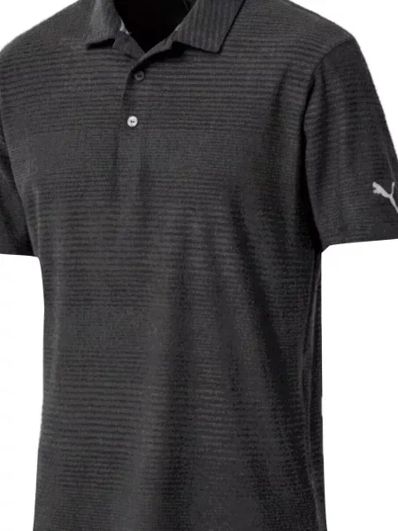 Tricou polo Puma cu autograf gri