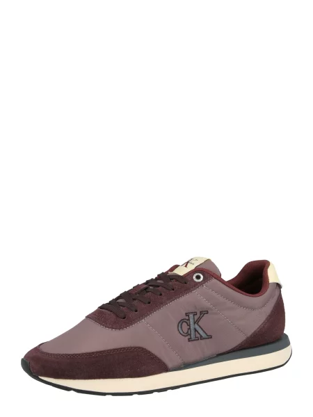 Calvin Klein Rövid szárú sportcipők RETRO ESS sötétszürke / burgundi vörös / borvörös