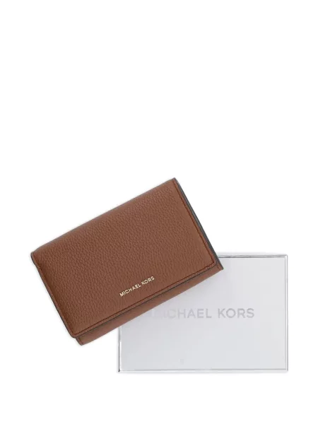 Plisovaná peněženka Michael Michael Kors na platformě s výšivkou černá