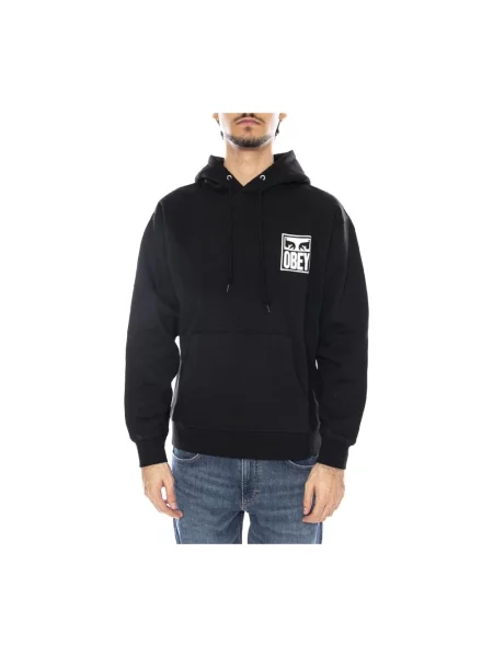 Bluza z kapturem Obey czarna