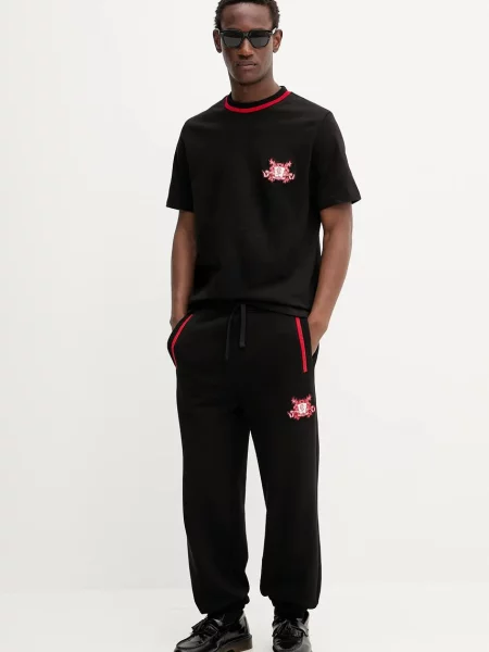 Спортивні штани HUGO однотонні чорний