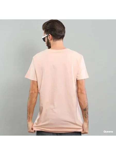 Тениска Urban Classics Shaped Long Tee Pink S синьо