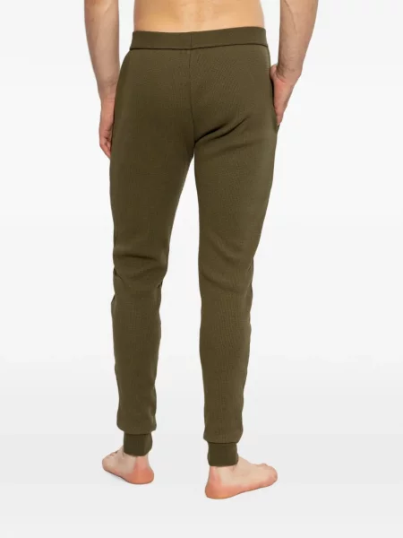 Pletene hlače Mm6 Maison Margiela s autogramom zelena
