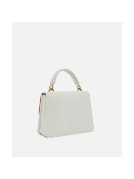 Torebka crossbody Pinko skórzana beżowa