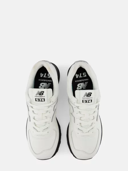 Кожаные повседневные кроссовки New Balance 574 белые