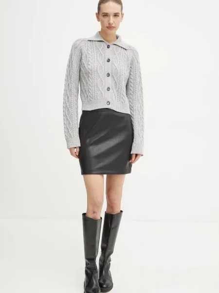 Liviana Conti kardigan z domieszką wełny ciepły szary