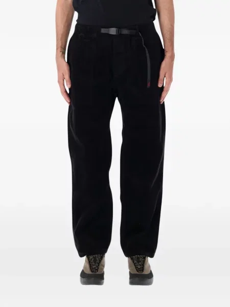 Cu centură pantaloni Gramicci de catifea cord negru