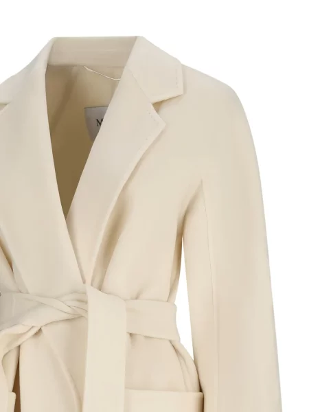 Cu centură palton Max Mara alb