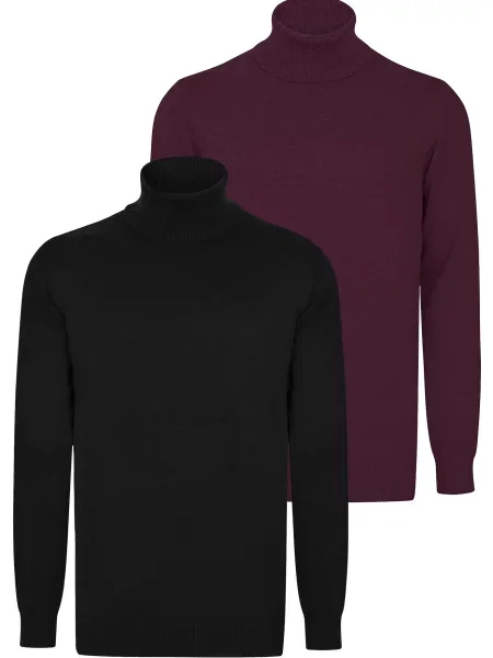 Felix Hardy Pulover roșu bordeaux negru