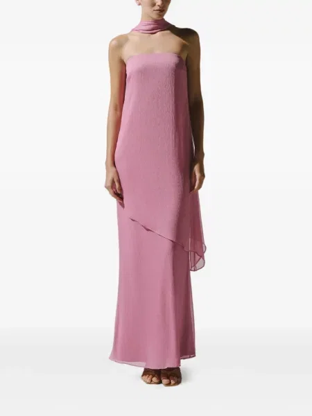 Rochie maxi Baobab fără bretele roz