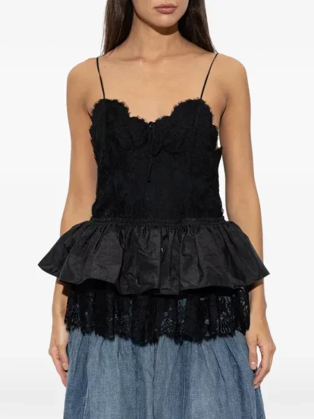 Bluză Chloé din dantelă negru