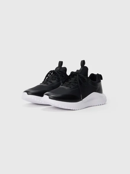 Calvin Klein Sneakers Eva Runner Laceup Sock Mat Mix negru