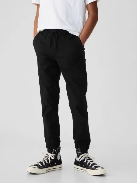 Pantaloni de jogging copii Gap alb