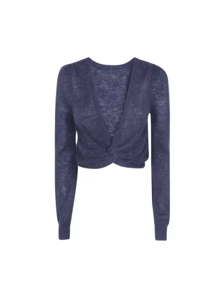 Sweter Twinset wełniany niebieski