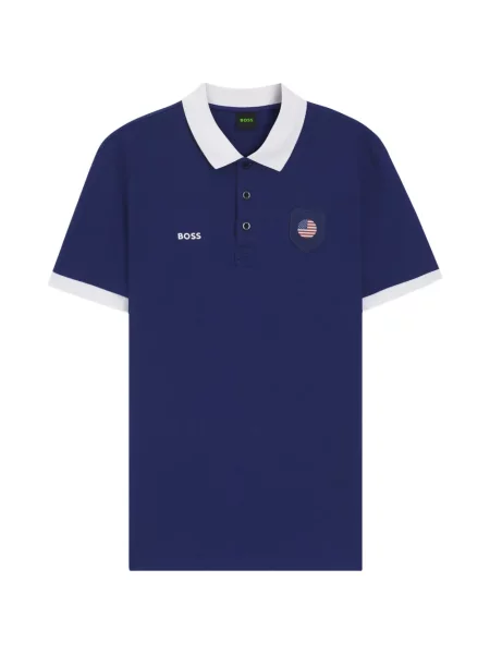 Tricou polo Boss albastru