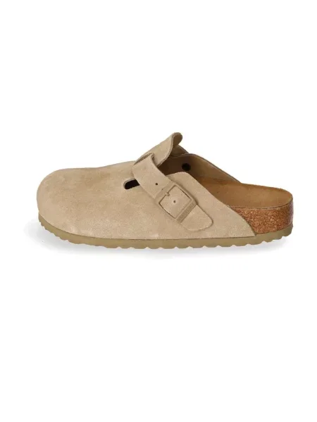 Birkenstock Klapki Boston Leve Zielony beżowe