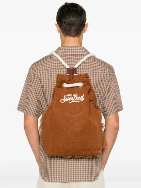 Rucsac Mc2 Saint Barth cu broderie maro