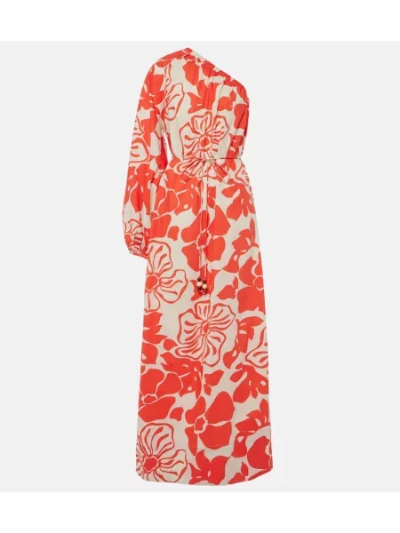 Rochie maxi Faithfull The Brand cu model floral de costum roșu