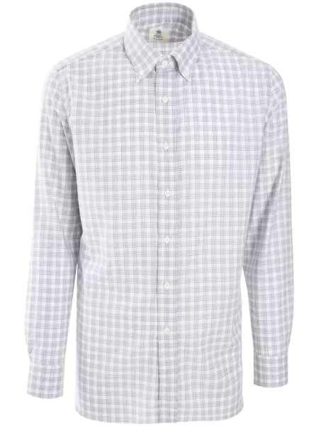 Kostkovaná košile Borrelli šedá
