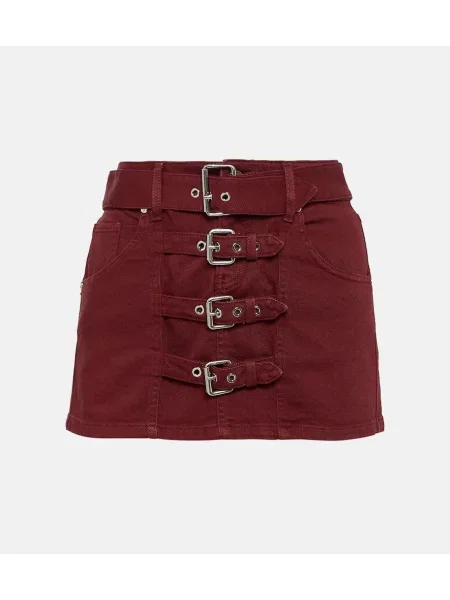 Fustă din denim Blumarine roșu