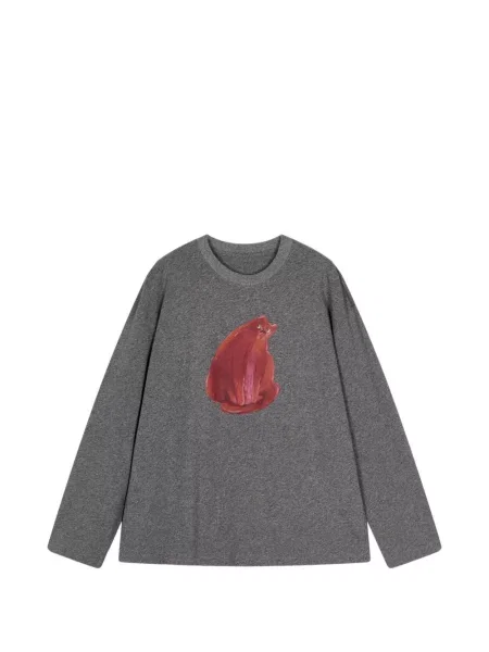 Lung tricou Jnby cu imagine gri