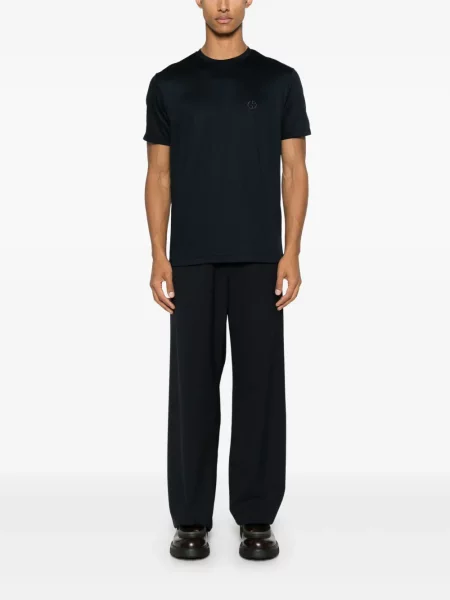 Siuvinėtas marškinėliai Giorgio Armani mėlyna