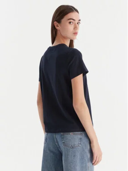 Tommy Jeans Majica Linear Mornarsko modra