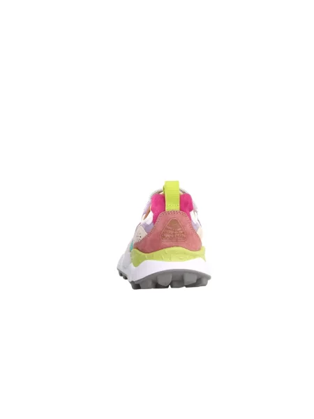 Sneakersy Flower Mountain w kwiatki zamszowe białe