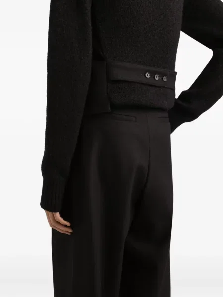 Pantaloni Dolce & Gabbana de lână negru