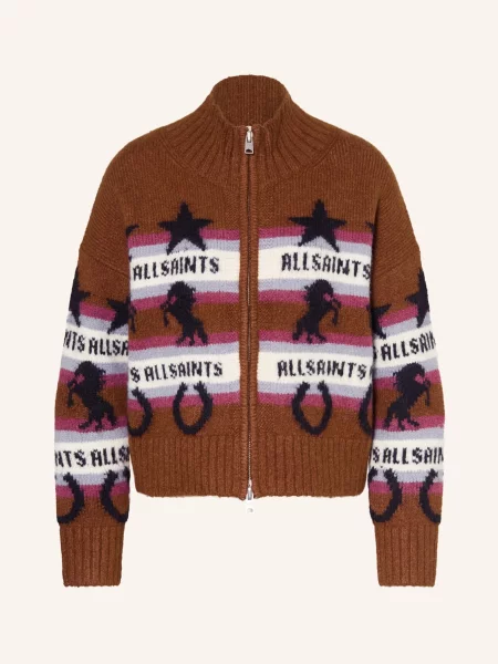Kardigan Allsaints brązowy