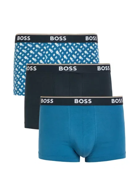 Boxeri Boss cu imagine cu imprimeu geometric albastru