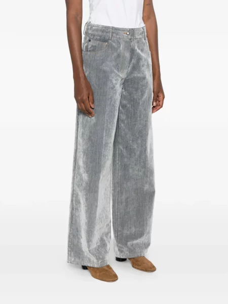 Pantaloni Forte_forte de catifea gri