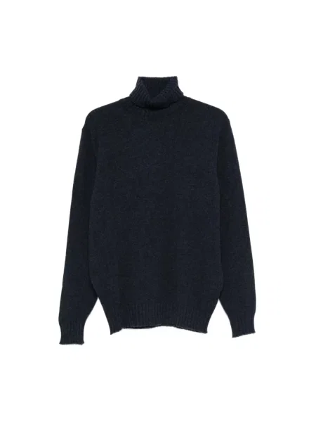 Lniany golf golf Filippo De Laurentiis czarny