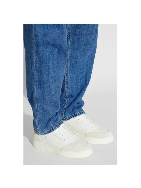 Sneakersy Emporio Armani zamszowe białe