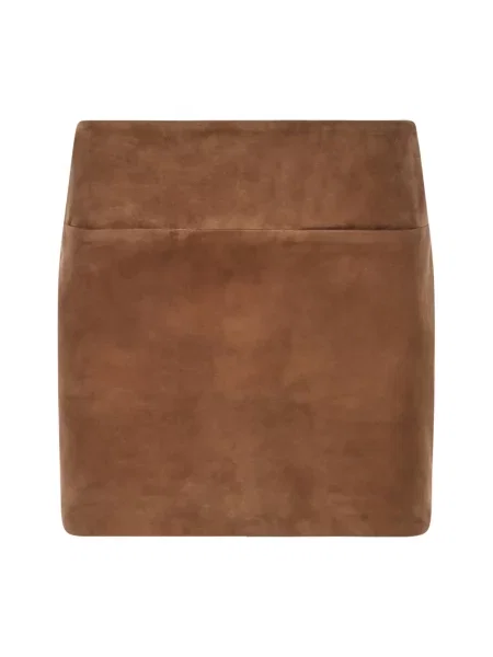 Spódnica Dondup zamszowa brązowa