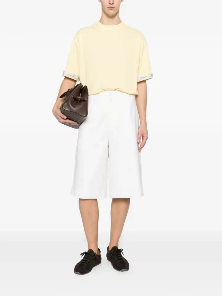 Tricou Jacquemus cu decolteu rotund galben
