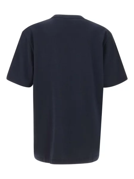 Tricou Boss cu broderie cu decolteu în U albastru