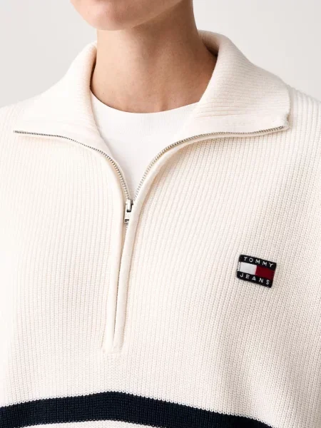 Tommy Jeans пуловер дамски от бежово