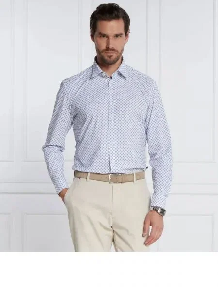 BOSS BLACK Cămașă LIAM alb
