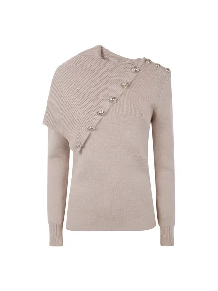 Sweter Rabanne wełniany beżowy