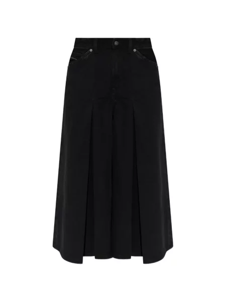Pantaloni scurți din denim Diesel negru