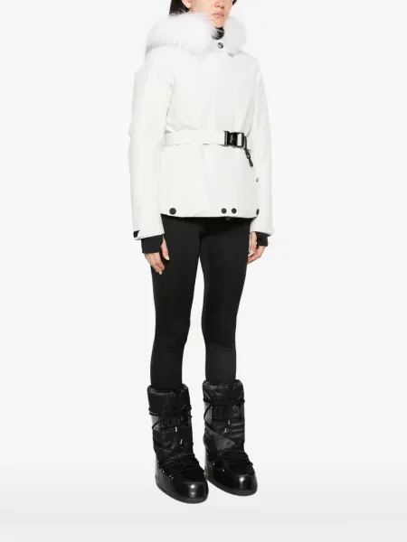 Cu centură geacă Moncler Grenoble alb