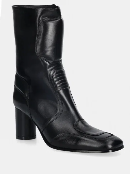 Maison Margiela cizme de piele cu drept negru