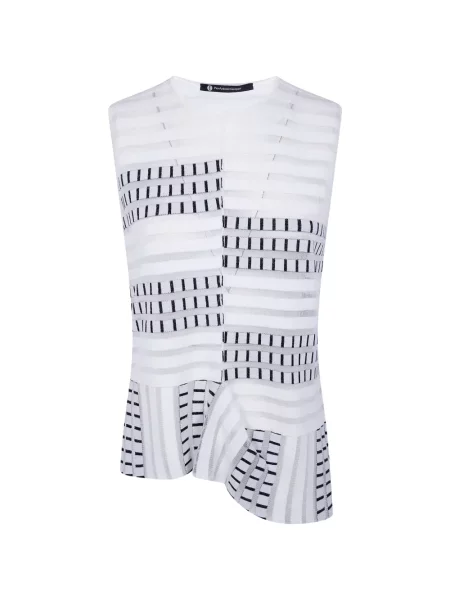 Top Pierantoniogaspari bez rękawów w paski biały