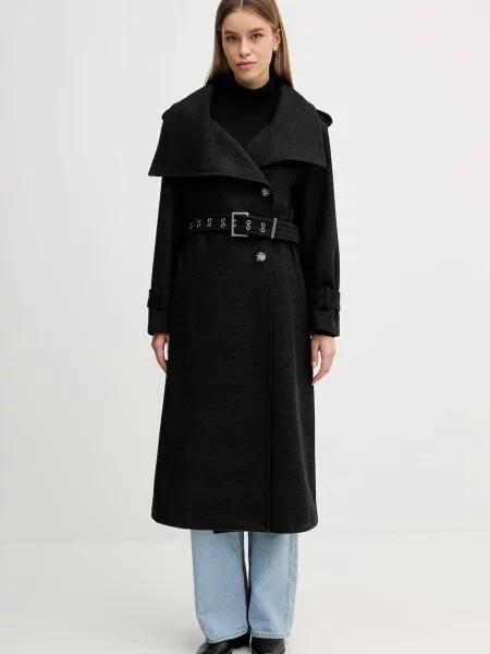 Palton Sisley de lână gri