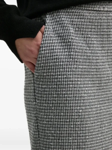 Spódnica midi Sandro Ferrone w pepitkę do kolan czarna