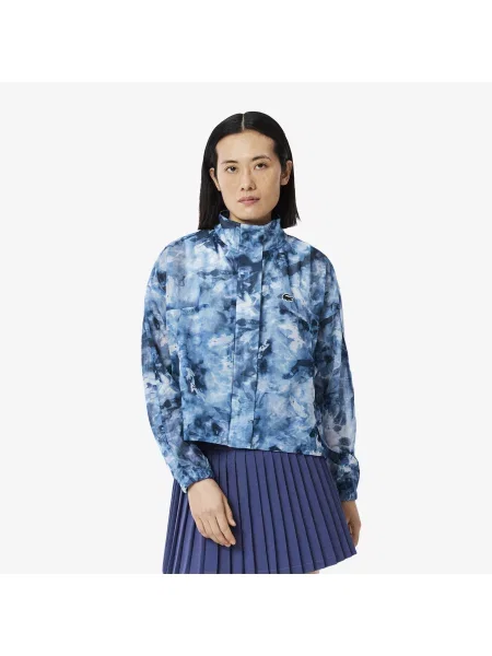 Lacoste Lekka Kurtka Tenisowa Z Nadrukiem Krokodyla niebieska